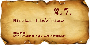 Misztai Tibériusz névjegykártya